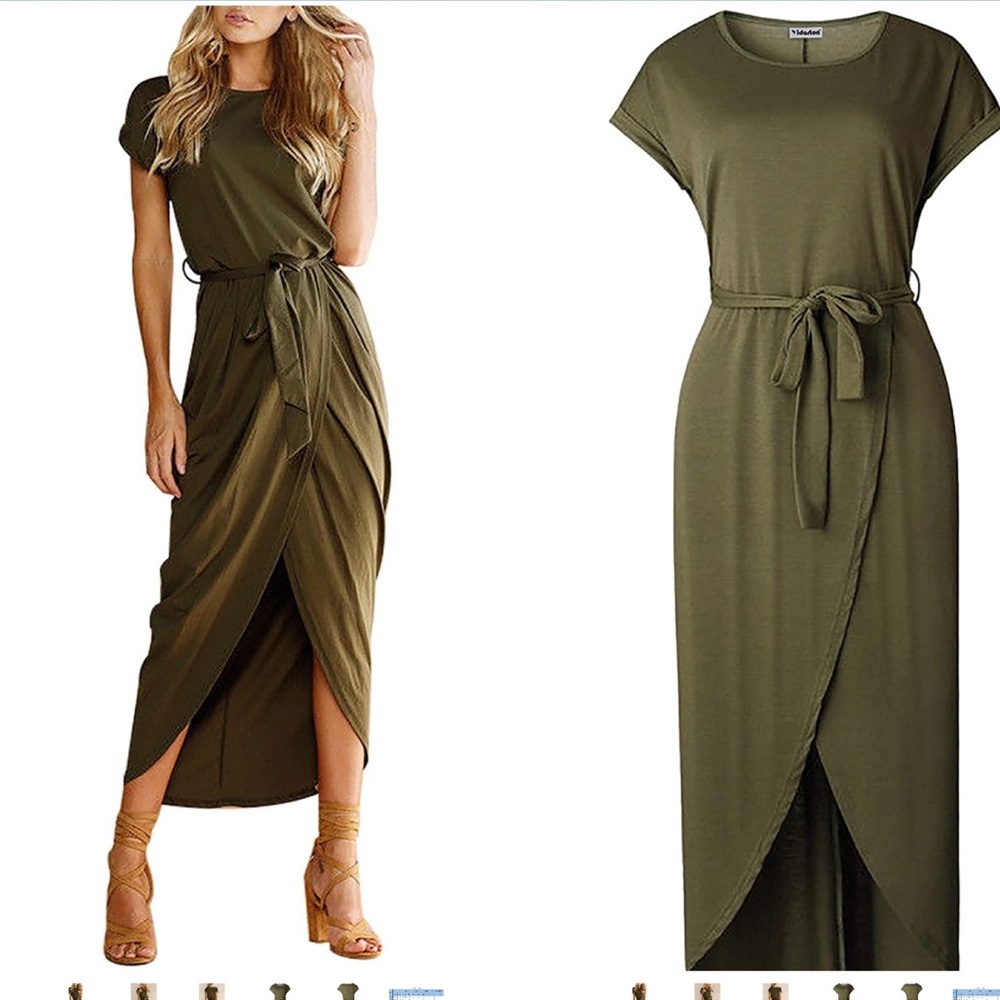 Casual Dress with Front Slit